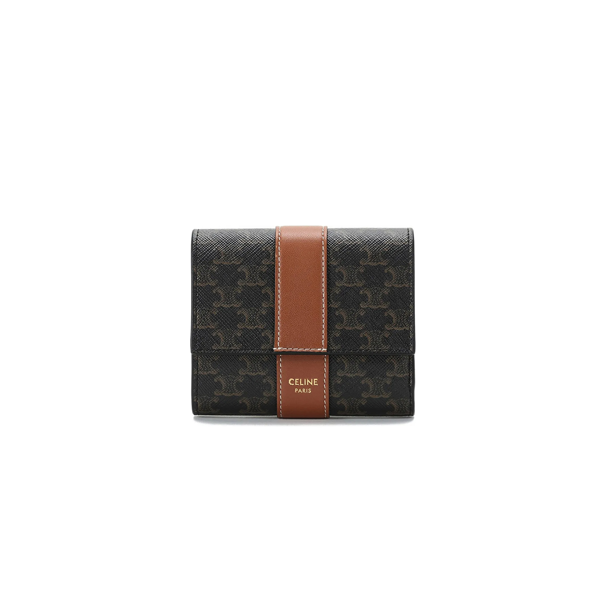 CELINE TRIFOLD WALLET TRIOMPHE IN TRIOMPHE CANVAS 10D572BZ9.04LU (10*9*2.5cm)